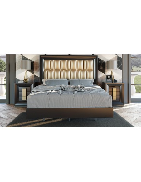 Dormitorio MX70 lacado negro y dorado