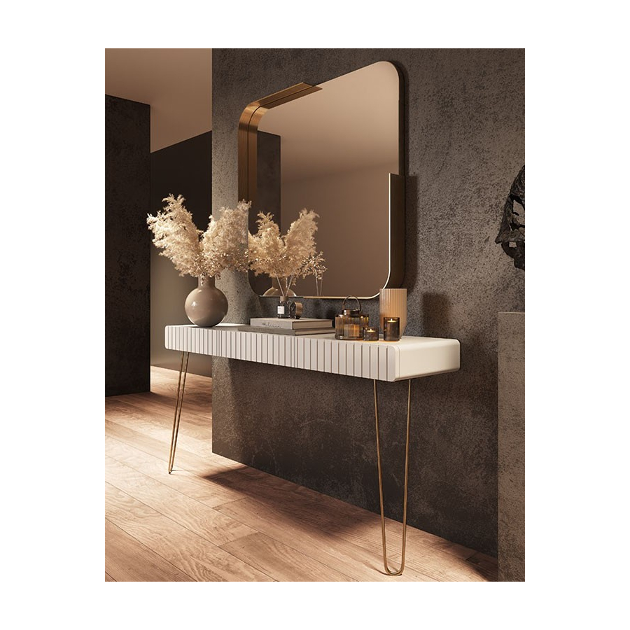 Recibidor de estilo contemporáneo con patas metálicas Muebles Lara