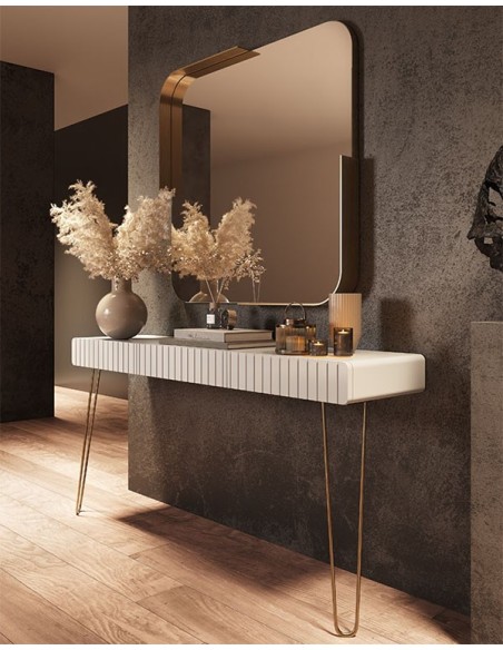 Recibidor de estilo contemporáneo con patas metálicas Muebles Lara