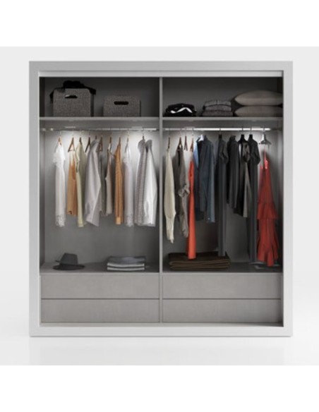 Armario moderno MX60 lacado blanco