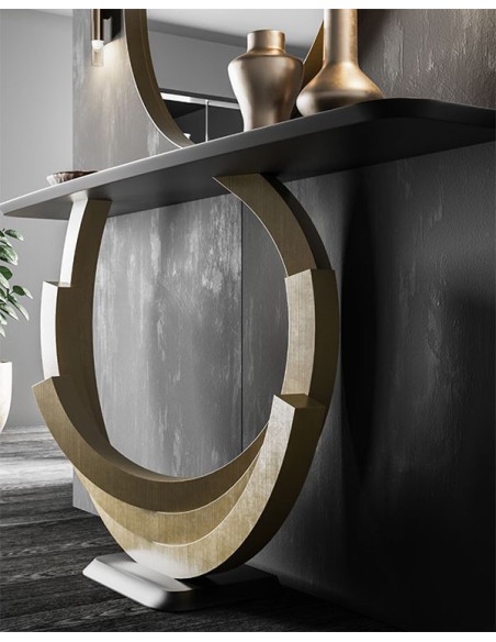 Detalle oro viejo consola MX84 de Franco Furniture