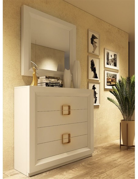 Dormitorio MX62 con cómoda y espejo