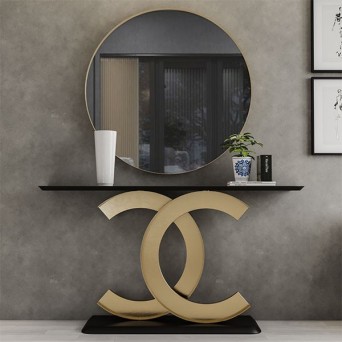 Recibidor MX88 de la firma Franco Furniture, con consola y espejo