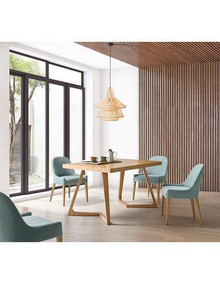 Silla 208 con estructura de madera