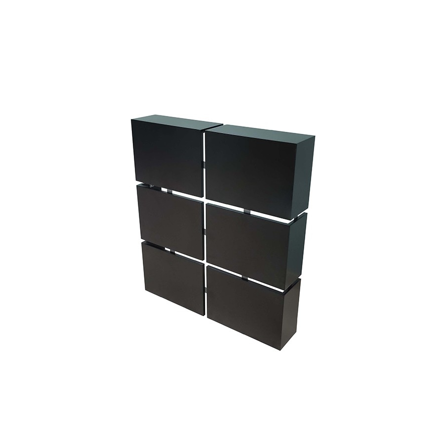 Cubreradiador Chella negro con diseño de 6 cubos