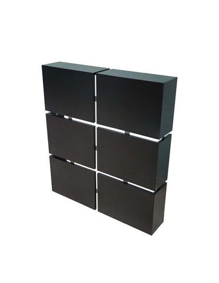 Cubreradiador Chella negro con diseño de 6 cubos