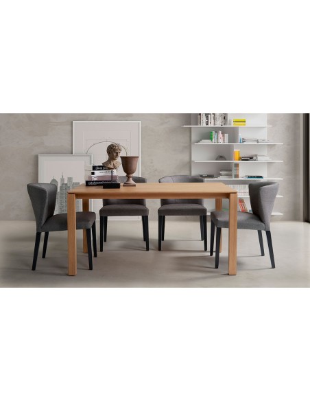 Silla para salón o comedor ergonómica con patas de madera