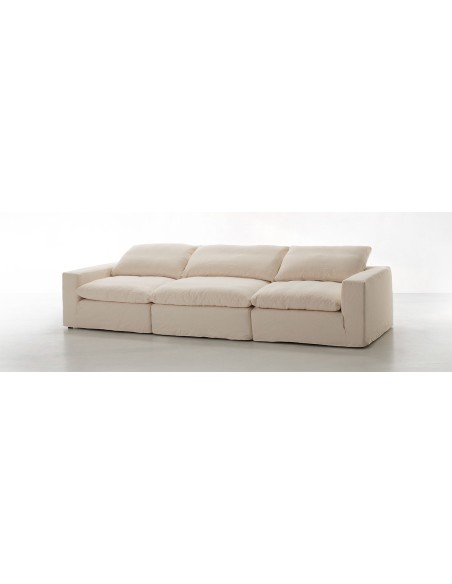 Sofá modular tapizado en tela