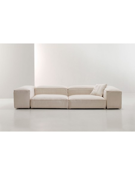 Sofá modular con estructura de pino y tapizado en tela