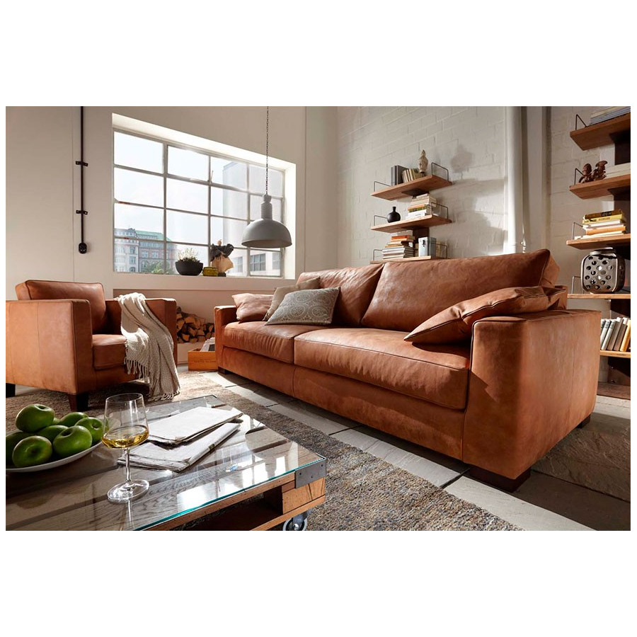 Sofá de piel disponible en varias medidas Muebles Lara