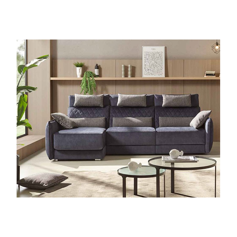 Modelo chaiselongue tapizado en tela Muebles Lara