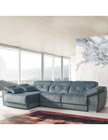 Chaiselongue Aarón en versión relax tapizado en tela