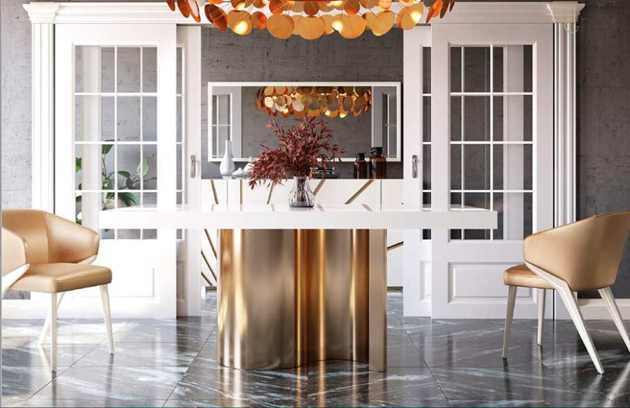 Mesa GD02 blanca Franco Furniture