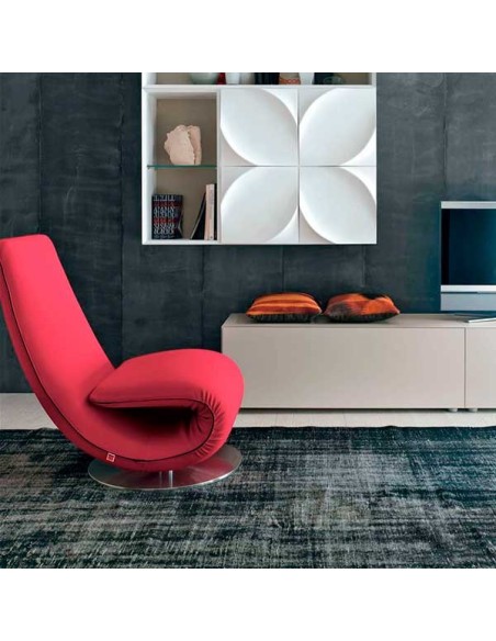 Sillón Ricciolo  Tonin Casa rojo