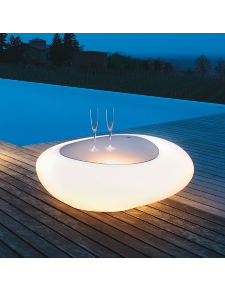 Mesa Kos con iluminación y almacenaje interior