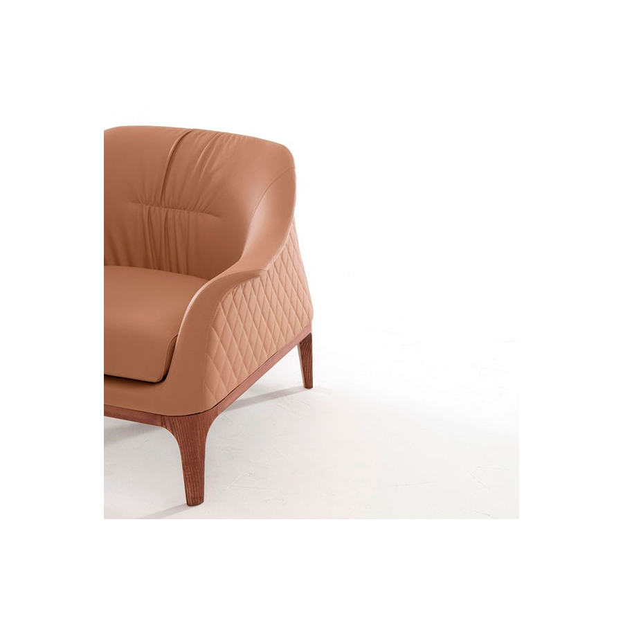 Piel natural en sillón Tiffany