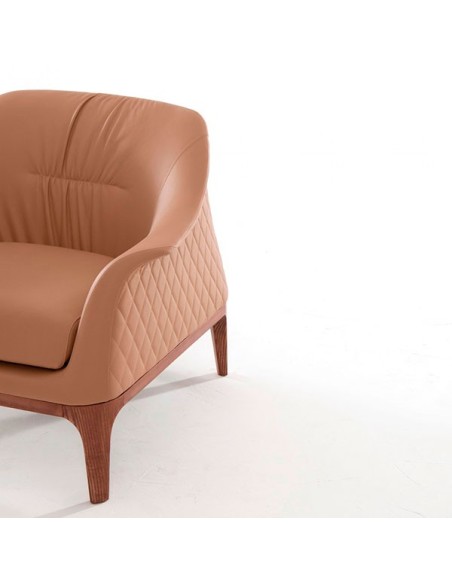 Piel natural en sillón Tiffany