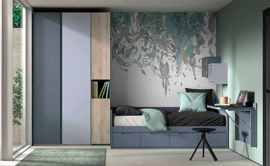Dormitorio Juvenil F101 | Glicerio Chaves en Muebles Lara