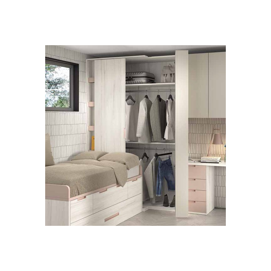 Dormitorio juvenil Glicerio Chaves fabricado en melamina