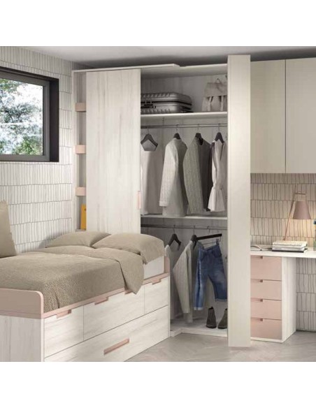 Dormitorio juvenil Glicerio Chaves fabricado en melamina