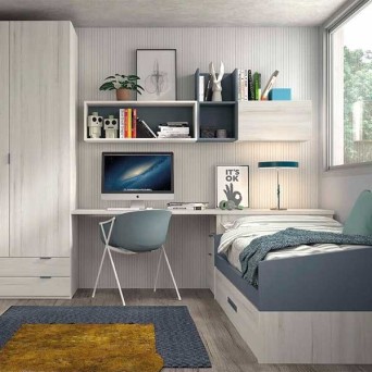 Dormitorio Juvenil F102 | Glicerio Chaves en Muebles Lara