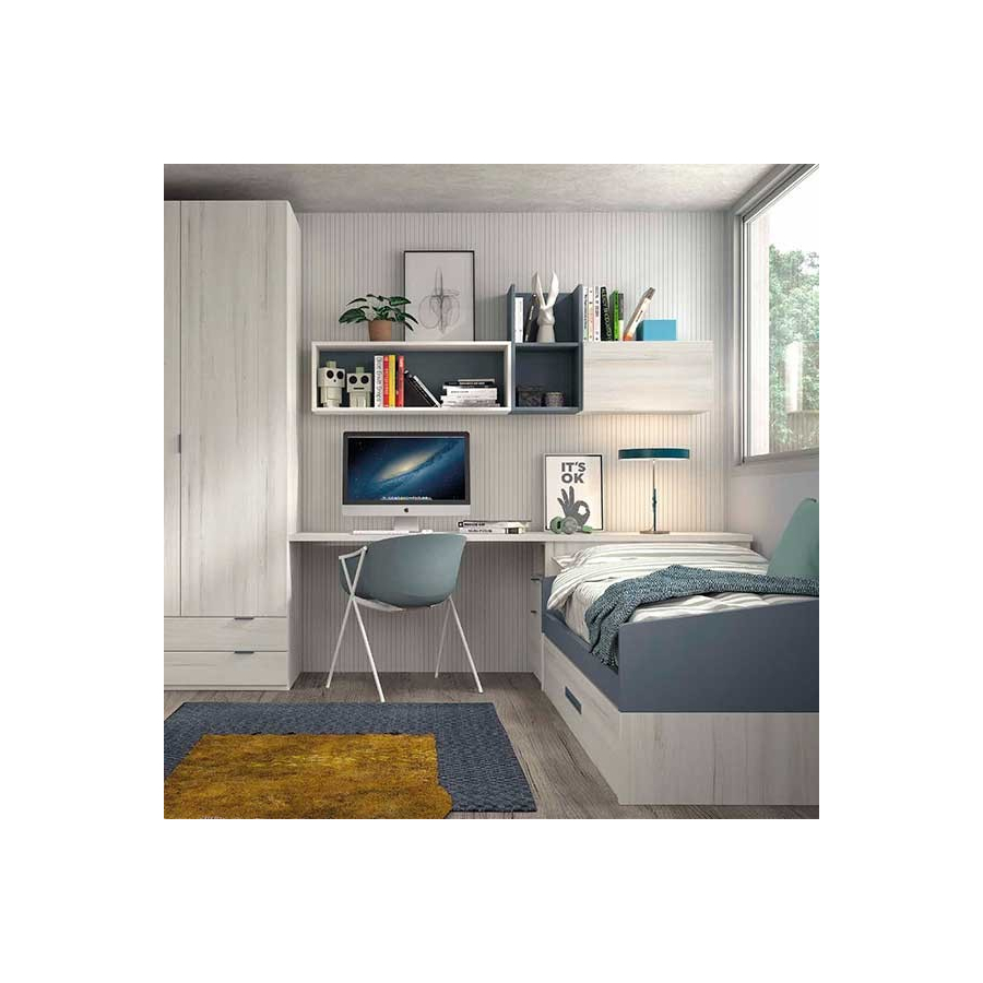 Dormitorio Juvenil F102 | Glicerio Chaves en Muebles Lara