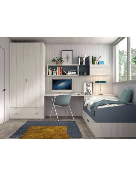 Dormitorio Juvenil F102 | Glicerio Chaves en Muebles Lara