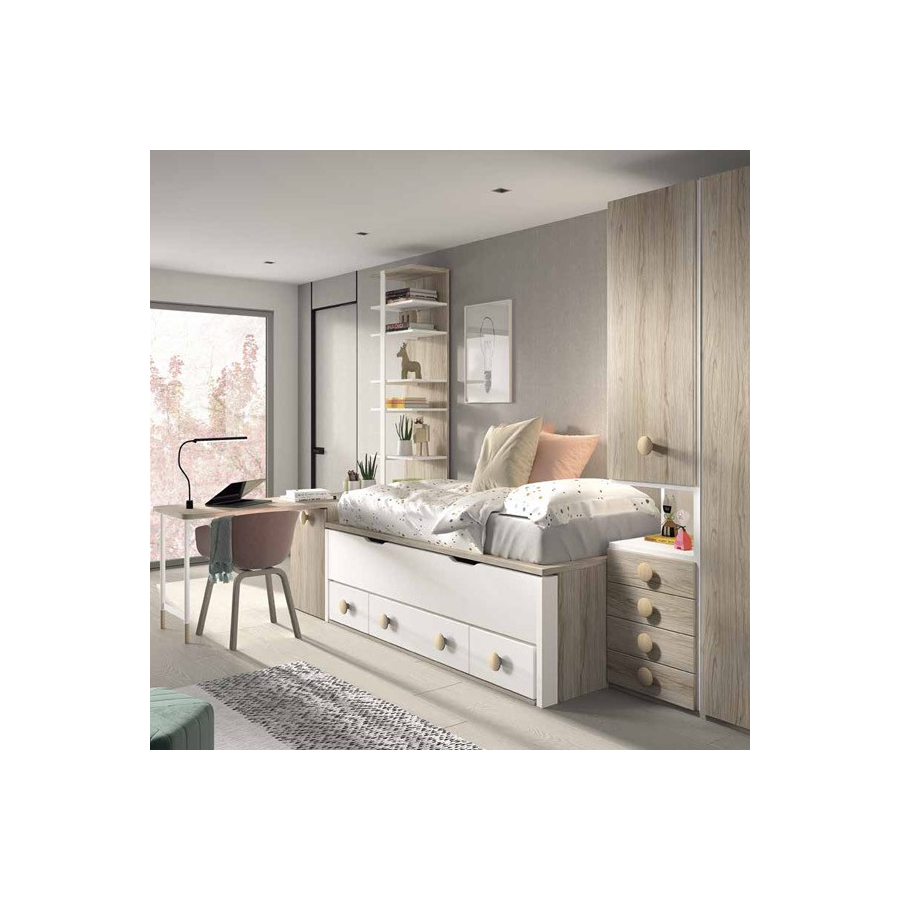 Dormitorio juvenil con armario Glicerio Chaves