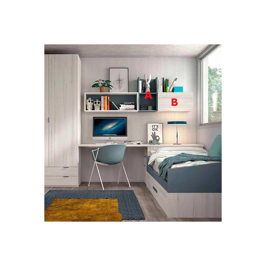 Dormitorio Juvenil F102 | Glicerio Chaves en Muebles Lara
