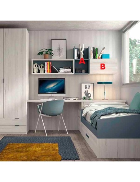 Dormitorio Juvenil F102 | Glicerio Chaves en Muebles Lara