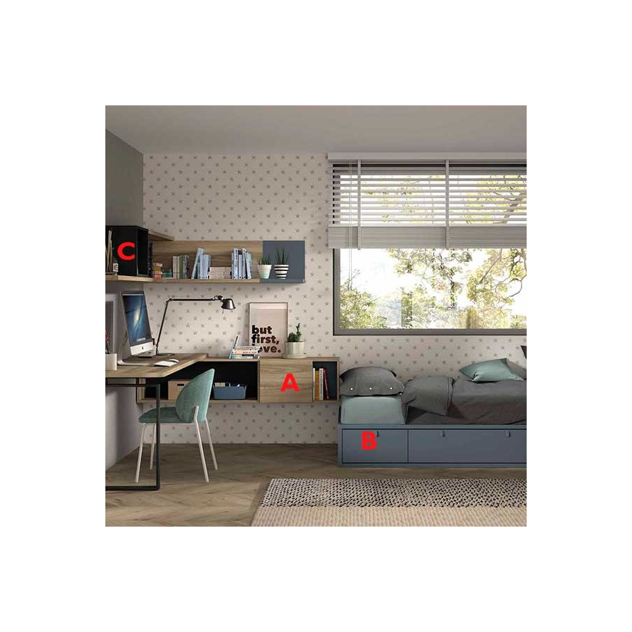 Dormitorio Nido Juvenil F108 ACABADOS