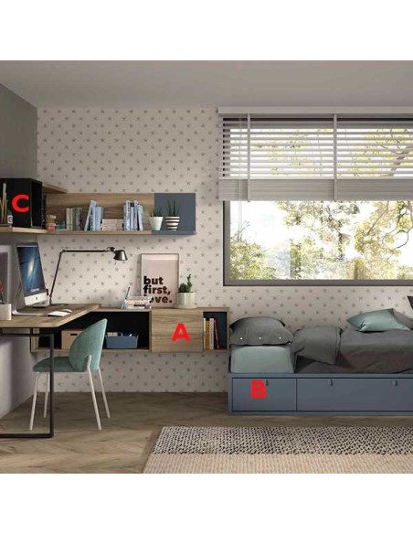 Dormitorio Nido Juvenil F108 ACABADOS