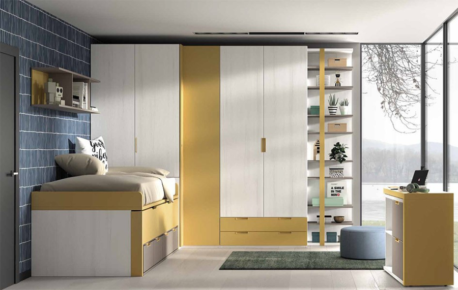 Dormitorio juvenil compacto F005