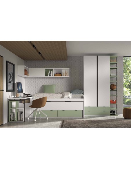 Dormitorio juvenil compacto F006