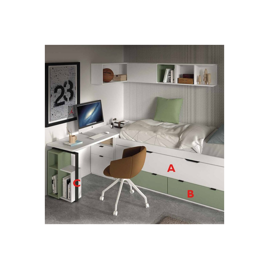 Dormitorio juvenil F006 Glicerio Chaves