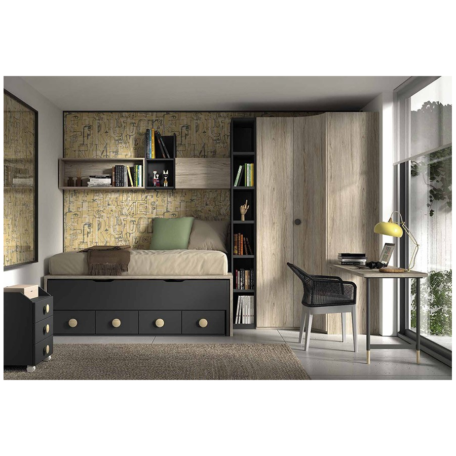 Dormitorio juvenil compacto F007 Glicerio Chaves