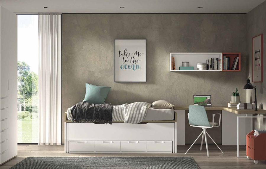 Dormitorio Juvenil F008 | Glicerio Chaves en Muebles Lara
