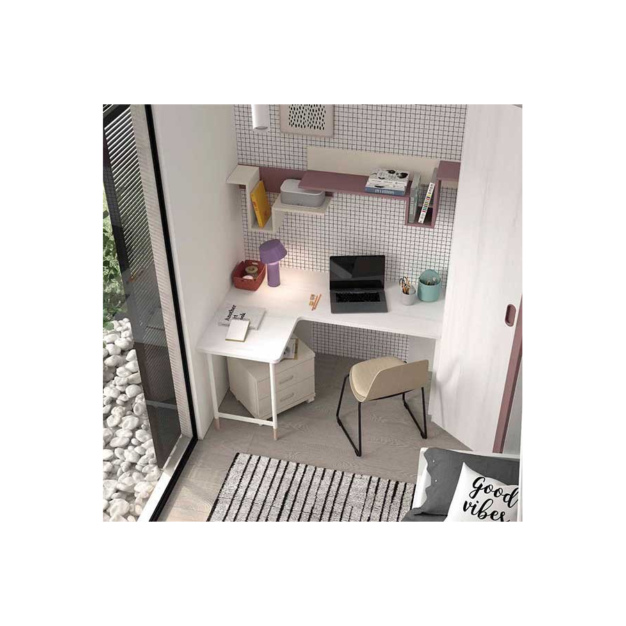 Dormitorio Nido Juvenil F112 Glicerio Chaves zona de estudio