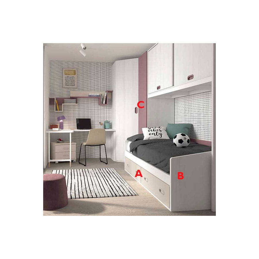 Dormitorio Nido Juvenil F112 acabados