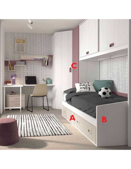 Dormitorio Nido Juvenil F112 acabados