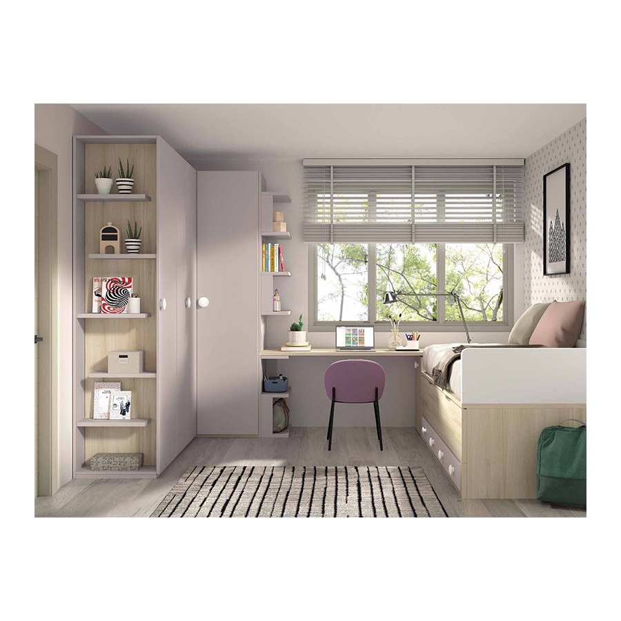 Dormitorio juvenil con armario Glicerio Chaves