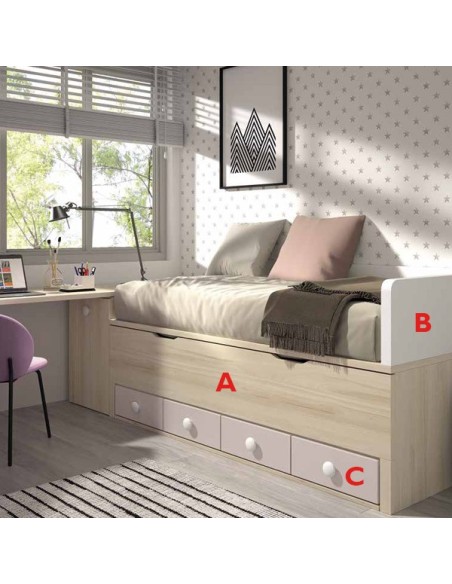 Dormitorio juvenil moderno F009