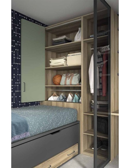 Dormitorio juvenil compacto F010