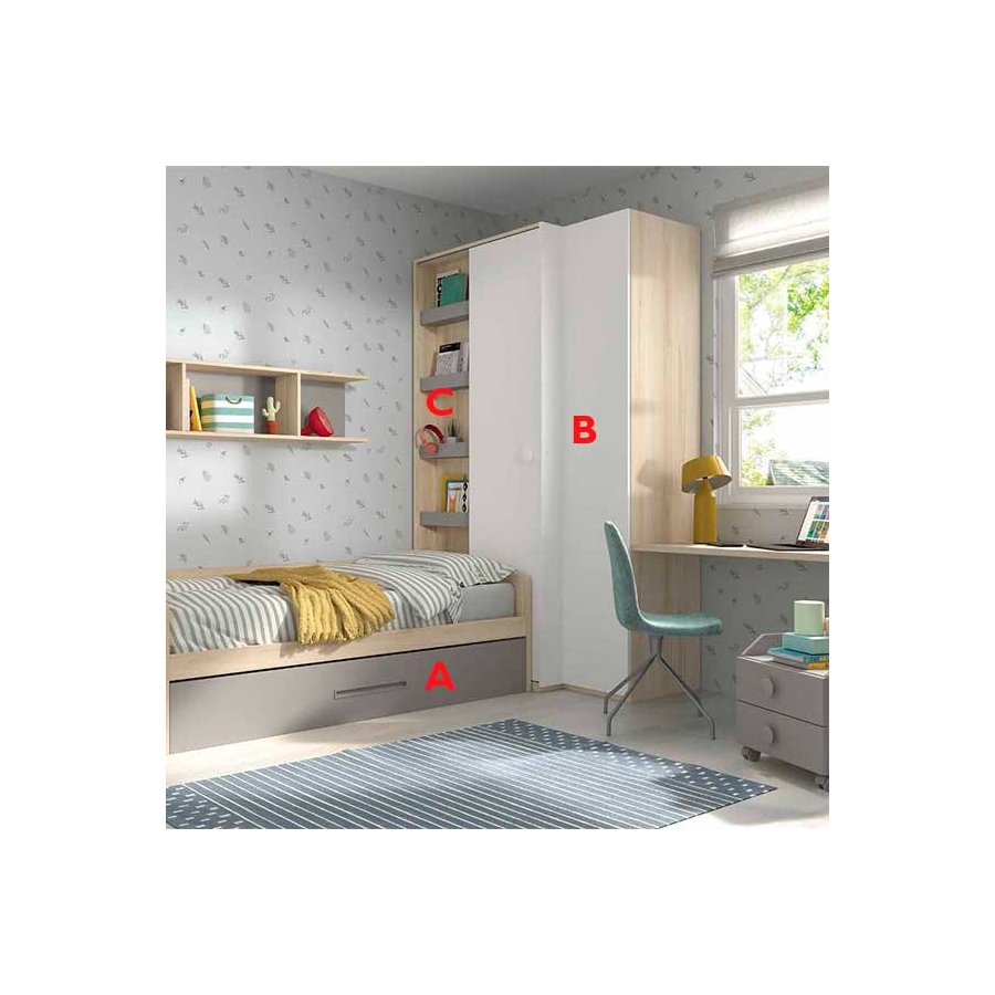 Dormitorio Nido Juvenil F113 ACABADOS