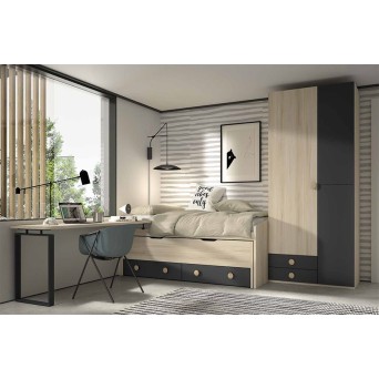 Dormitorio juvenil compacto F013 2