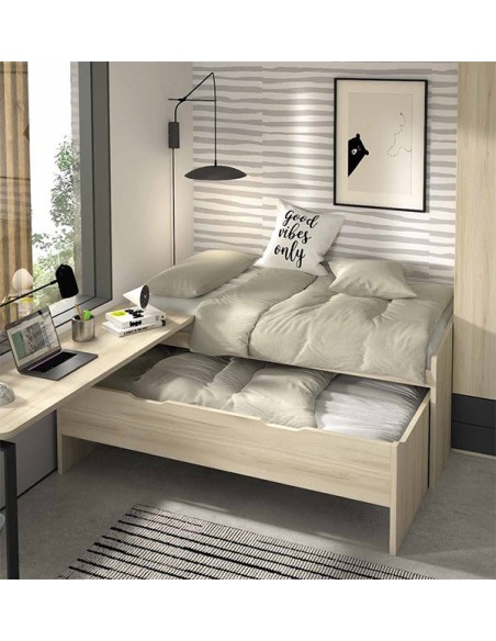Dormitorio con cama nido juvenil