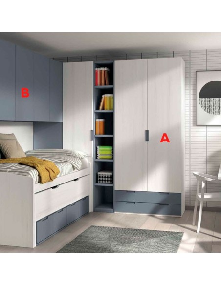 Dormitorio juvenil con escritorio