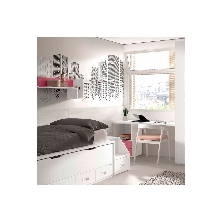 Dormitorio Juvenil F016 | Glicerio Chaves en Muebles Lara