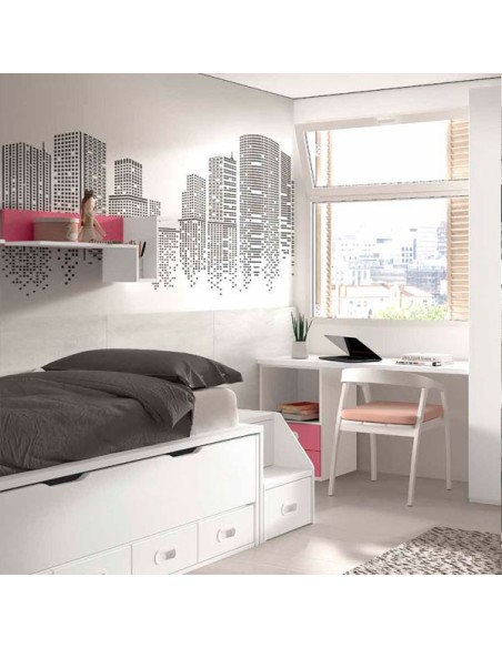 Dormitorio Juvenil F016 | Glicerio Chaves en Muebles Lara