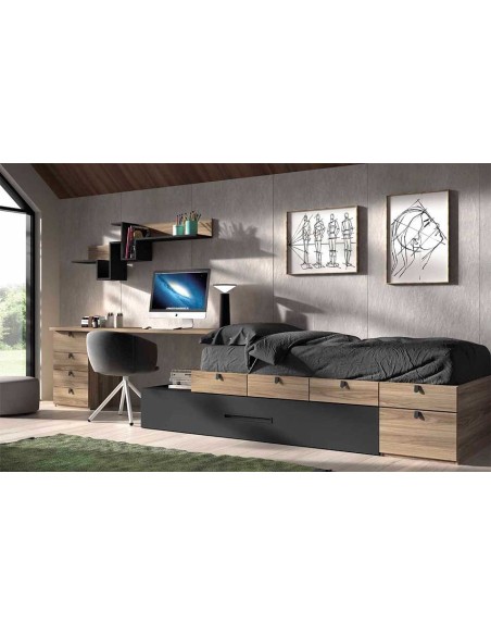 Dormitorio Juvenil F153 | Glicerio Chaves en Muebles Lara